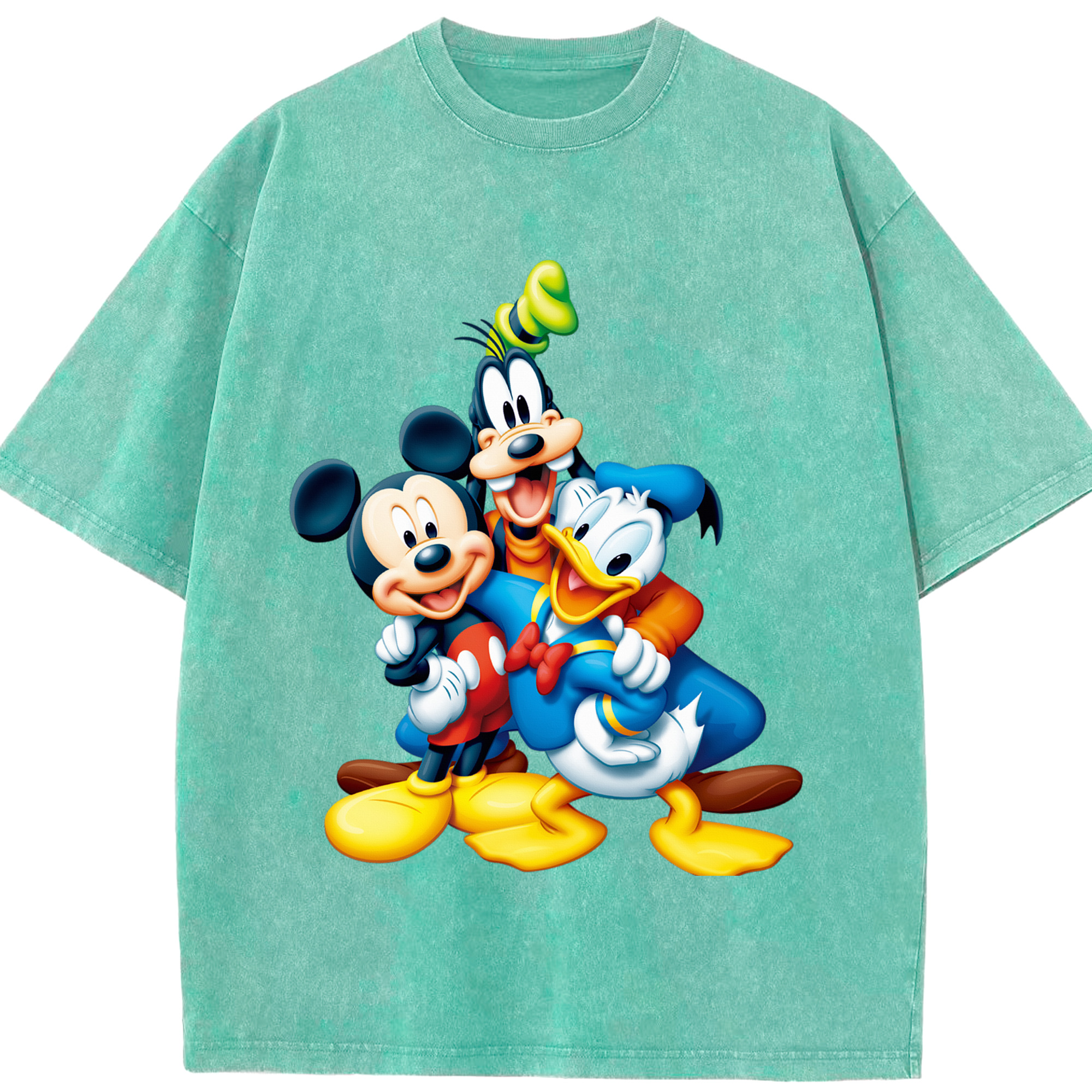 （画像用） ミッキーマウス Mickey Mouse 綿100% ヴィンテージ風 半袖Tシャツ（フロントプリント）